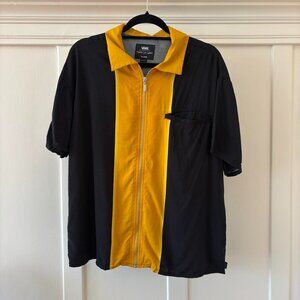 Vans x Curren x Knost Colorblock Bowling Style Short Sleeve Blouse XL